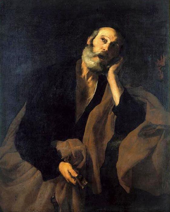 Jose de Ribera Arrependimento de Sao Pedro Sweden oil painting art